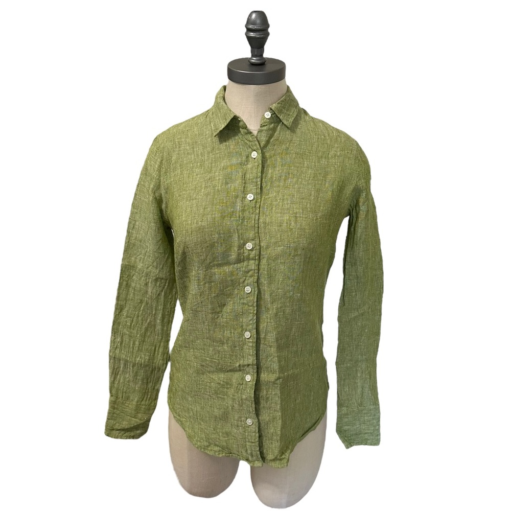 Baird McNutt 100% Irish Linen for J Crew Perfect Button Down Shirt Size 00
